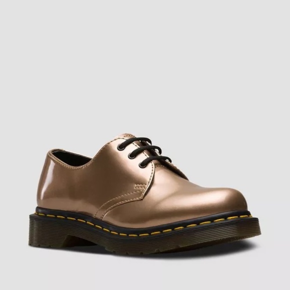 Dr. Martens Vegan 1461 Chrome in Rose Gold Oxford Shoes Women’s Size 9 (41)